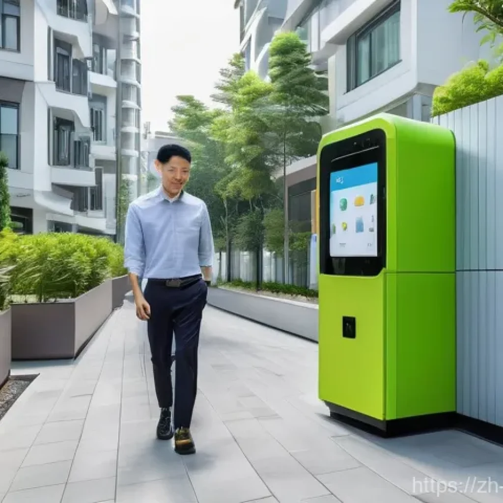 주택관리사 초보자를 위한 실전 매뉴얼 - **Prompt: "A vibrant, modern residential community in a Chinese city, showcasing the seamless integr...