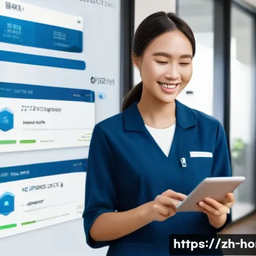 주택관리사 필수 앱 및 도구 추천 - **Prompt: A modern, brightly lit residential community lobby, showcasing a seamless smart repair and...