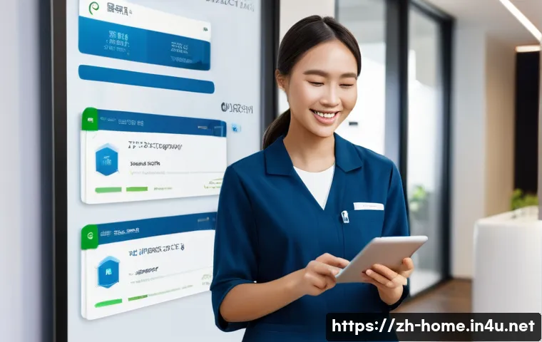 주택관리사 필수 앱 및 도구 추천 - **Prompt: A modern, brightly lit residential community lobby, showcasing a seamless smart repair and...