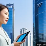 주택관리사 급여 평균 및 실태 - A professional Chinese residential property manager in modern business attire, confidently standing ...