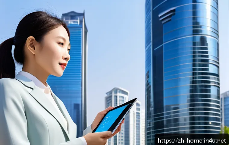 주택관리사 급여 평균 및 실태 - A professional Chinese residential property manager in modern business attire, confidently standing ...
